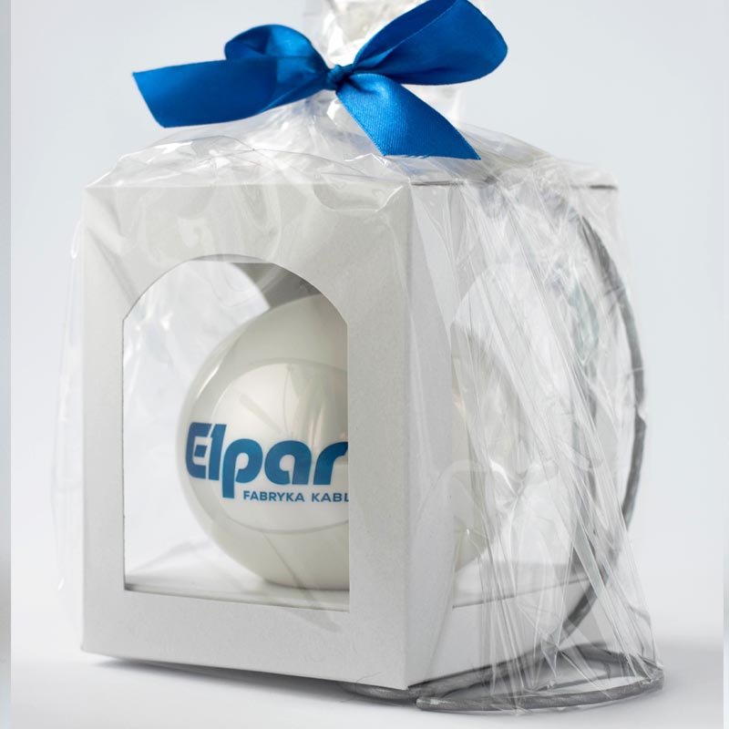 bombki z logo Elpar